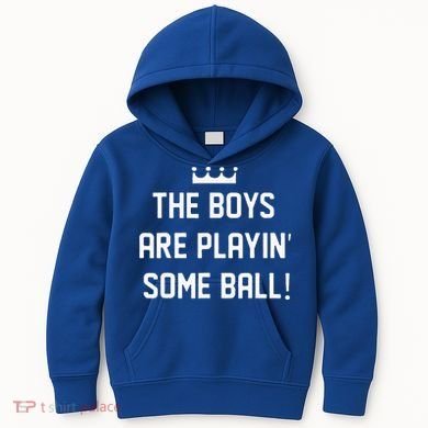The Boy Are Playing Some Ball Kids Hoodie