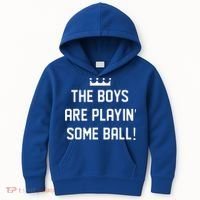 The Boy Are Playing Some Ball Kids Hoodie thumb 0