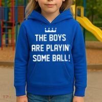 The Boy Are Playing Some Ball Kids Hoodie thumb 3