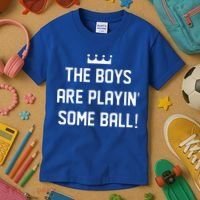 The Boy Are Playing Some Ball Kids T-Shirt thumb 3
