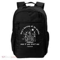 TheyRe Burning All The Witches Halloween Skeleton Dancing Backpack thumb 0