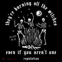TheyRe Burning All The Witches Halloween Skeleton Dancing Women's Hoodie thumb 2