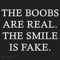 The Boobs Are Real The Smile Is Fake Funny Women's Sweatshirt thumb 2