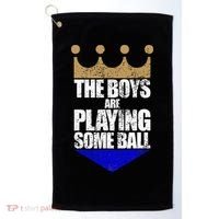 The Boy Are Playing Some Ball Golf Towel thumb 0
