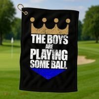 The Boy Are Playing Some Ball Golf Towel thumb 1