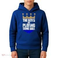 The Boy Are Playing Some Ball Kids Hoodie thumb 4