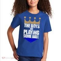 The Boy Are Playing Some Ball Kids T-Shirt thumb 2