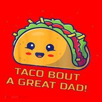 Taco Bout A Great Dad! Funny Dad Joke Santa Hat thumb 1