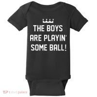 The Boy Are Playing Some Ball Baby Bodysuit thumb 0