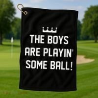 The Boy Are Playing Some Ball Golf Towel thumb 1