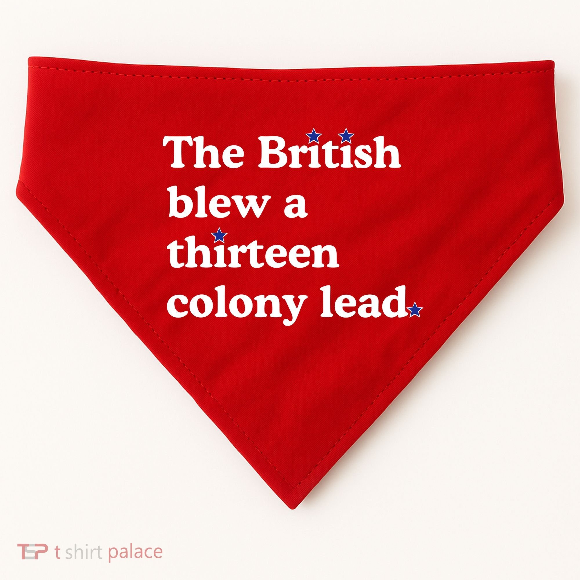 The British Blew A Thirteen Colony Lead USA-Made Doggie Bandana