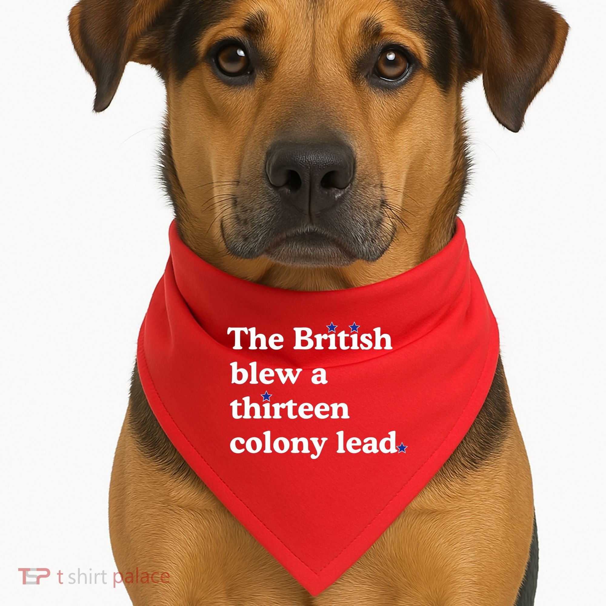 The British Blew A Thirteen Colony Lead USA-Made Doggie Bandana