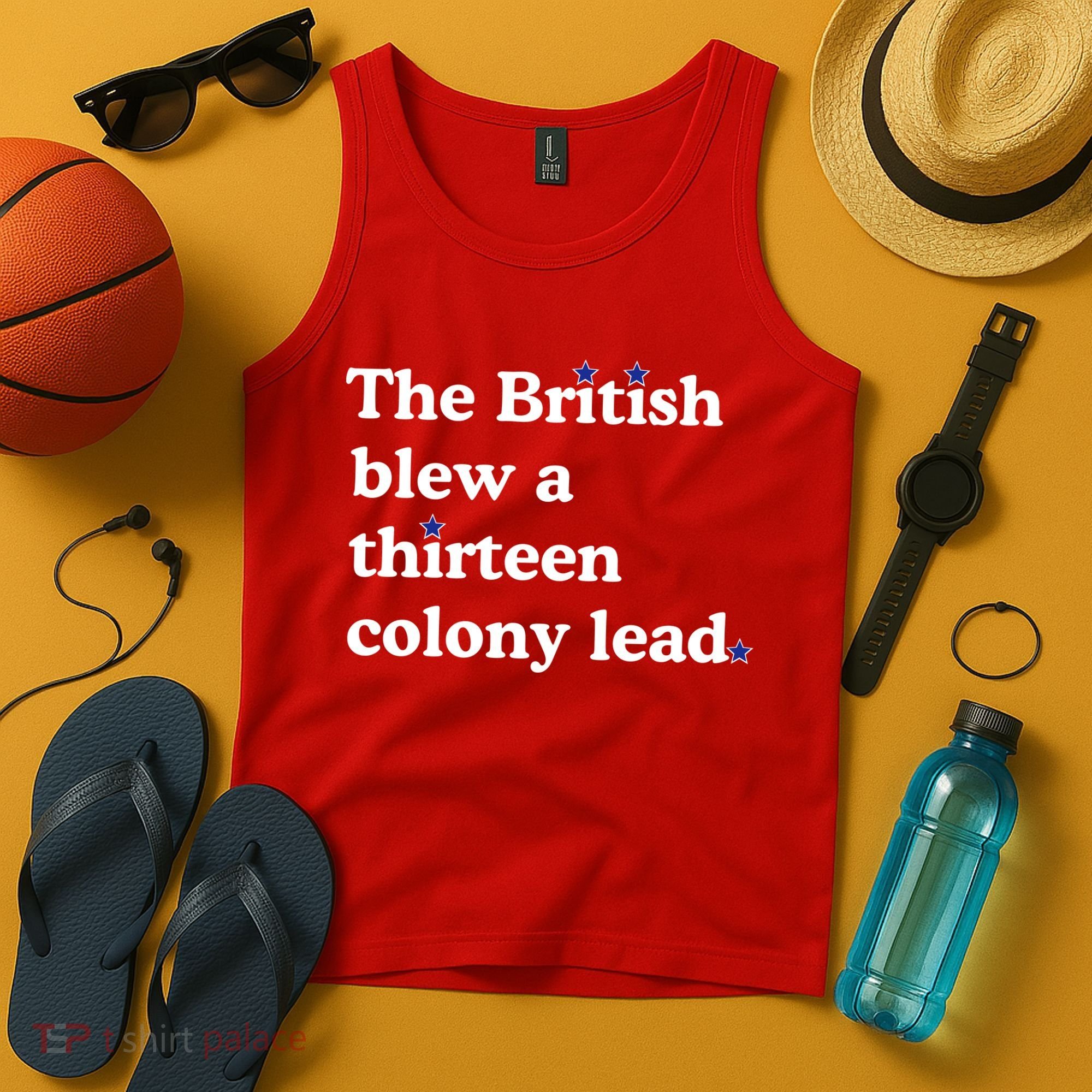 The British Blew A Thirteen Colony Lead Tank Top