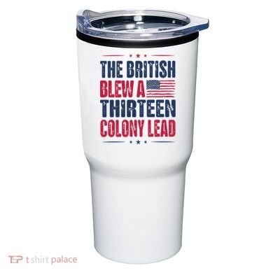 The British Blew A Thirteen Colony Lead Vintage Tumbler
