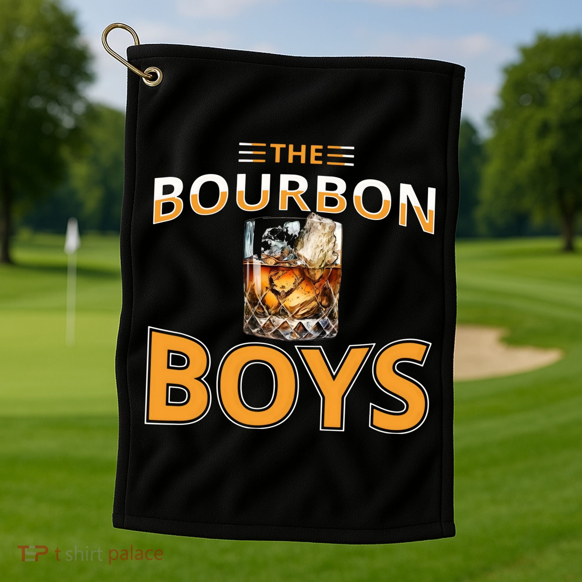 The Bourbon Bourbon On Rocks Highball Drinking Glass Golf Towel