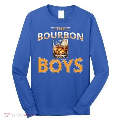 The Bourbon Bourbon On Rocks Highball Drinking Glass Long Sleeve Shirt