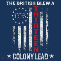 The British Blew A 13 Colony Lead Funny 4th Of July Baby Bodysuit thumb 2