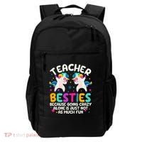 Teacher Besties Because Going Crazy Alone Back To School Backpack thumb 0