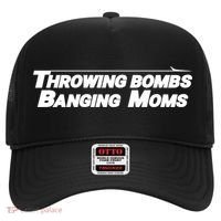 Throwing Bombs Banging Moms Funny Football Gift Hat thumb 0