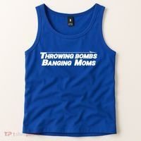 Throwing Bombs Banging Moms Funny Football Gift Tank Top thumb 2