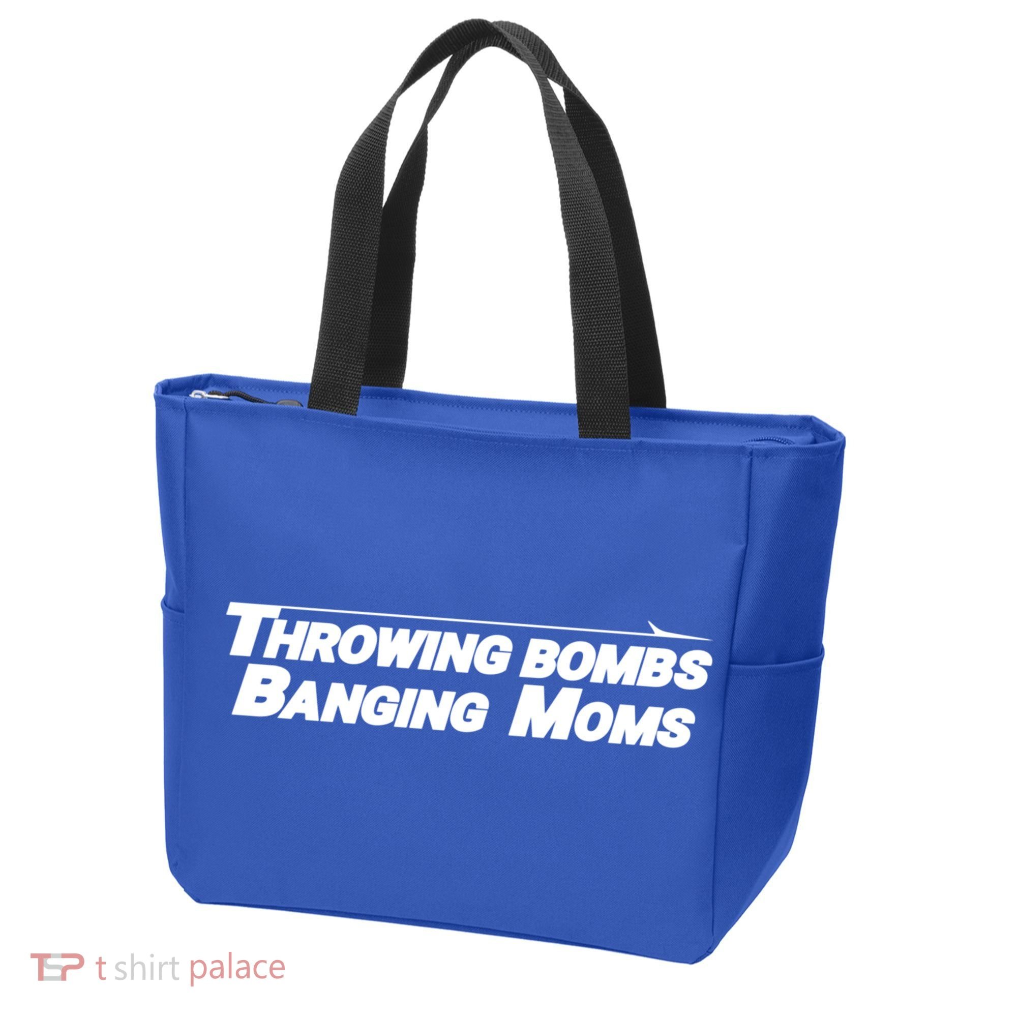 Throwing Bombs Banging Moms Funny Football Gift Tote Bag