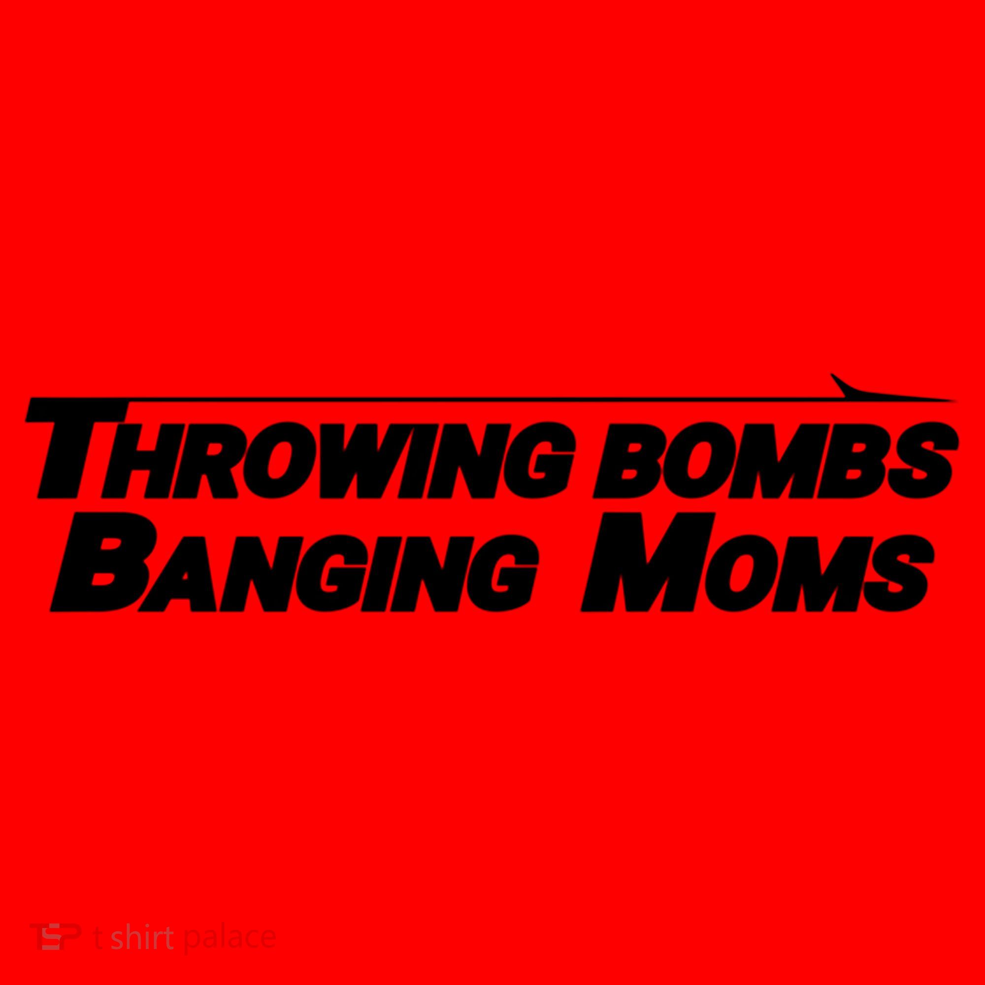 Throwing Bombs Banging Moms Funny Football Gift Santa Hat