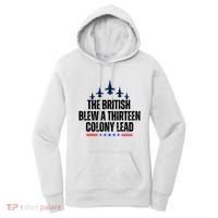 The British Blew A 13 Colony Lead Funny Patriotic Women's Hoodie thumb 0
