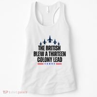 The British Blew A 13 Colony Lead Funny Patriotic Women's Tank Top thumb 0