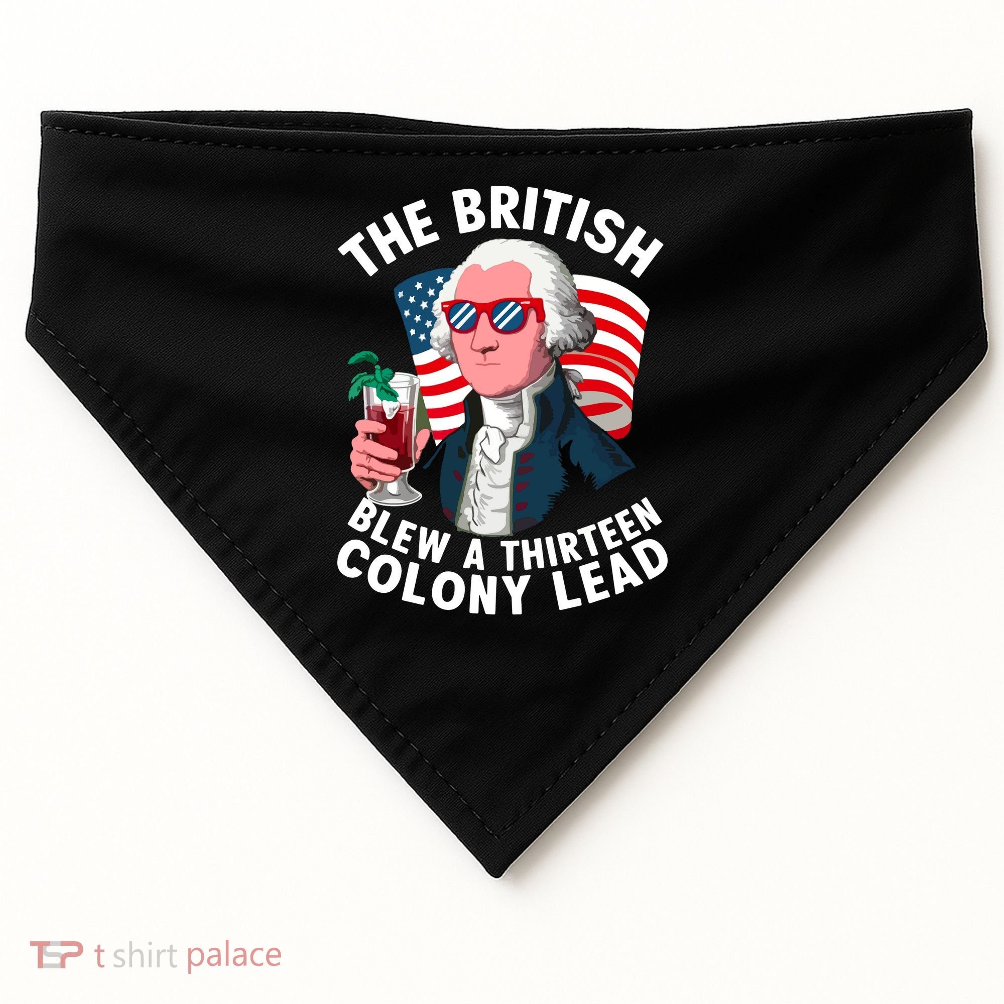 The British Blew A 13 Colony Lead USA-Made Doggie Bandana