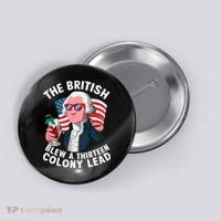 The British Blew A 13 Colony Lead Button thumb 0