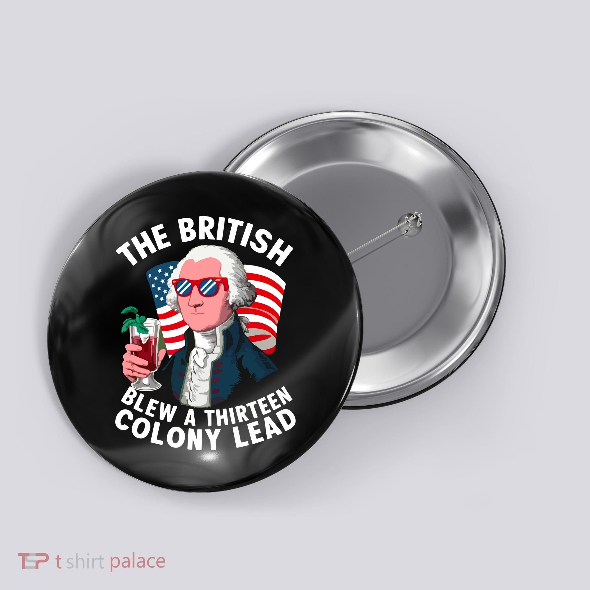 The British Blew A 13 Colony Lead Button