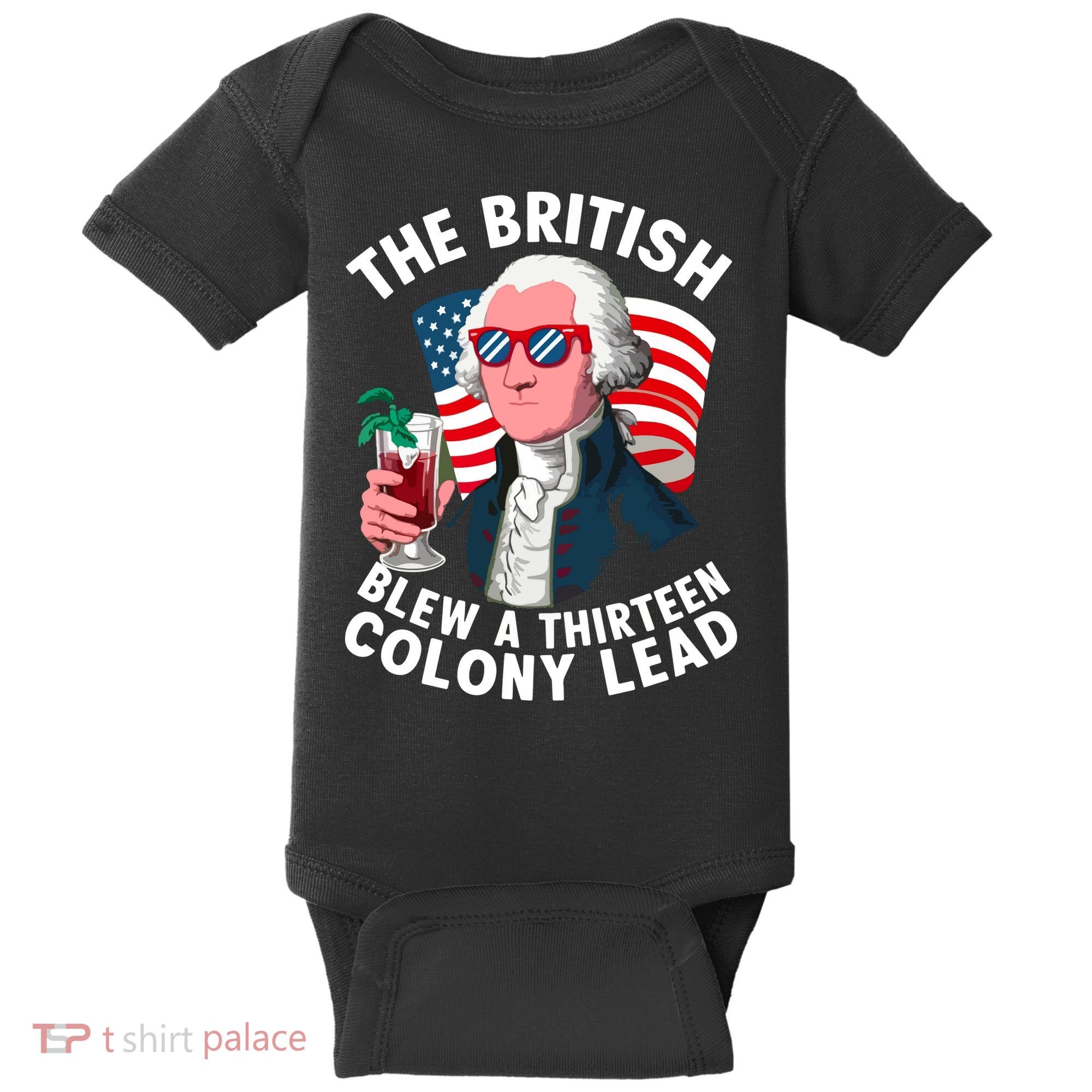 The British Blew A 13 Colony Lead Baby Bodysuit