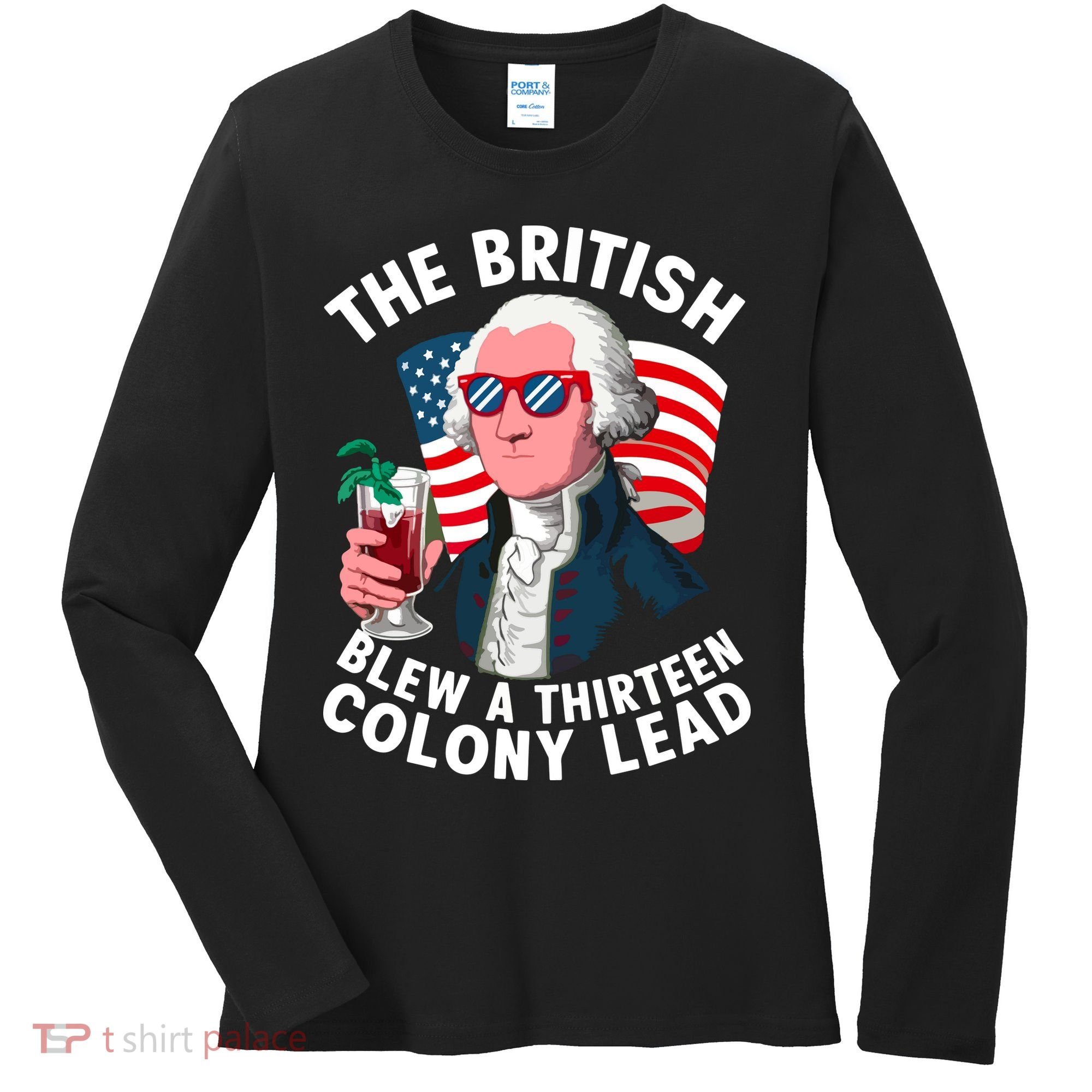 The British Blew A 13 Colony Lead Women's Long Sleeve Shirt