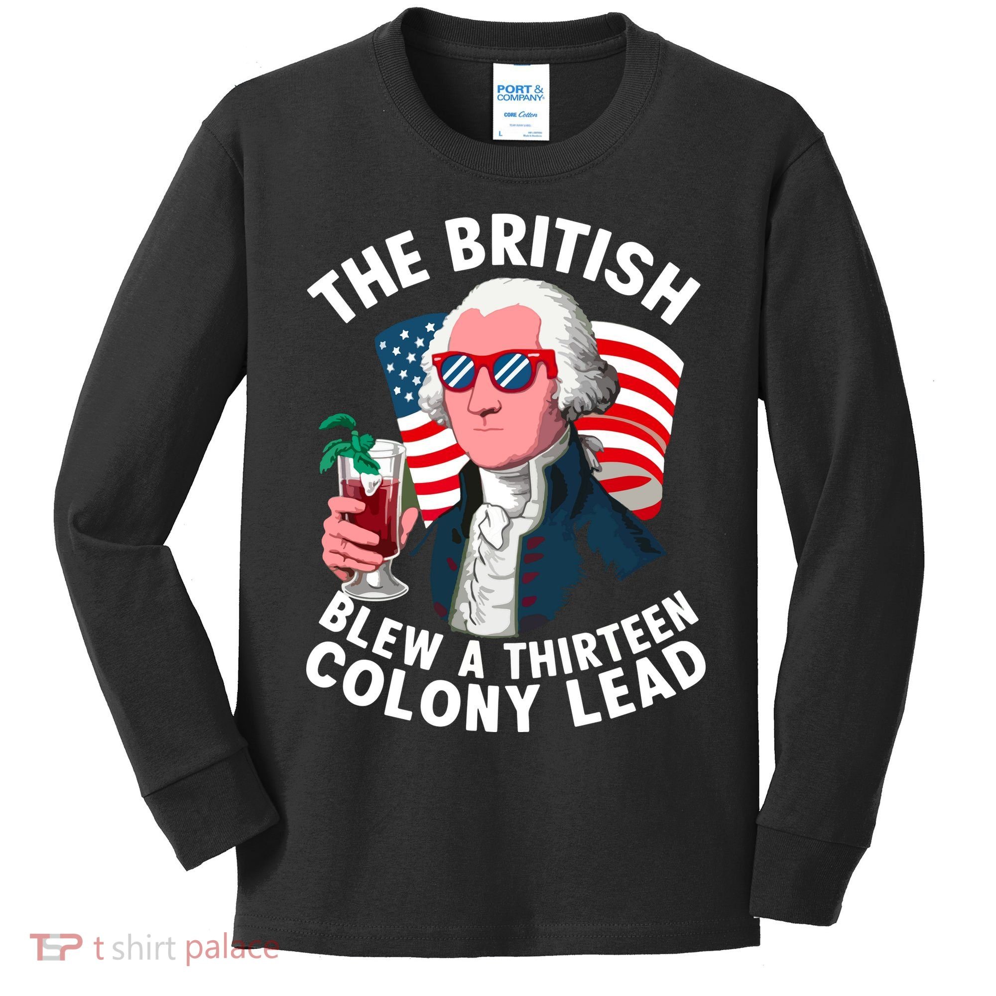 The British Blew A 13 Colony Lead Kids Long Sleeve Shirt