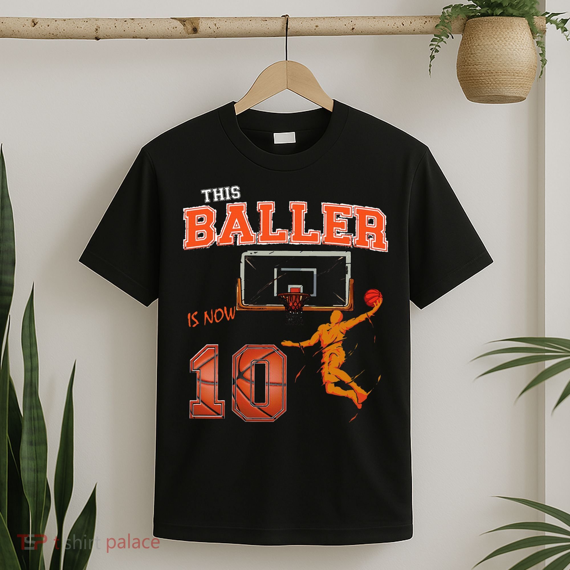 This Basketball Baller Is Now 10 Years Old Happy My Birthday T-Shirt