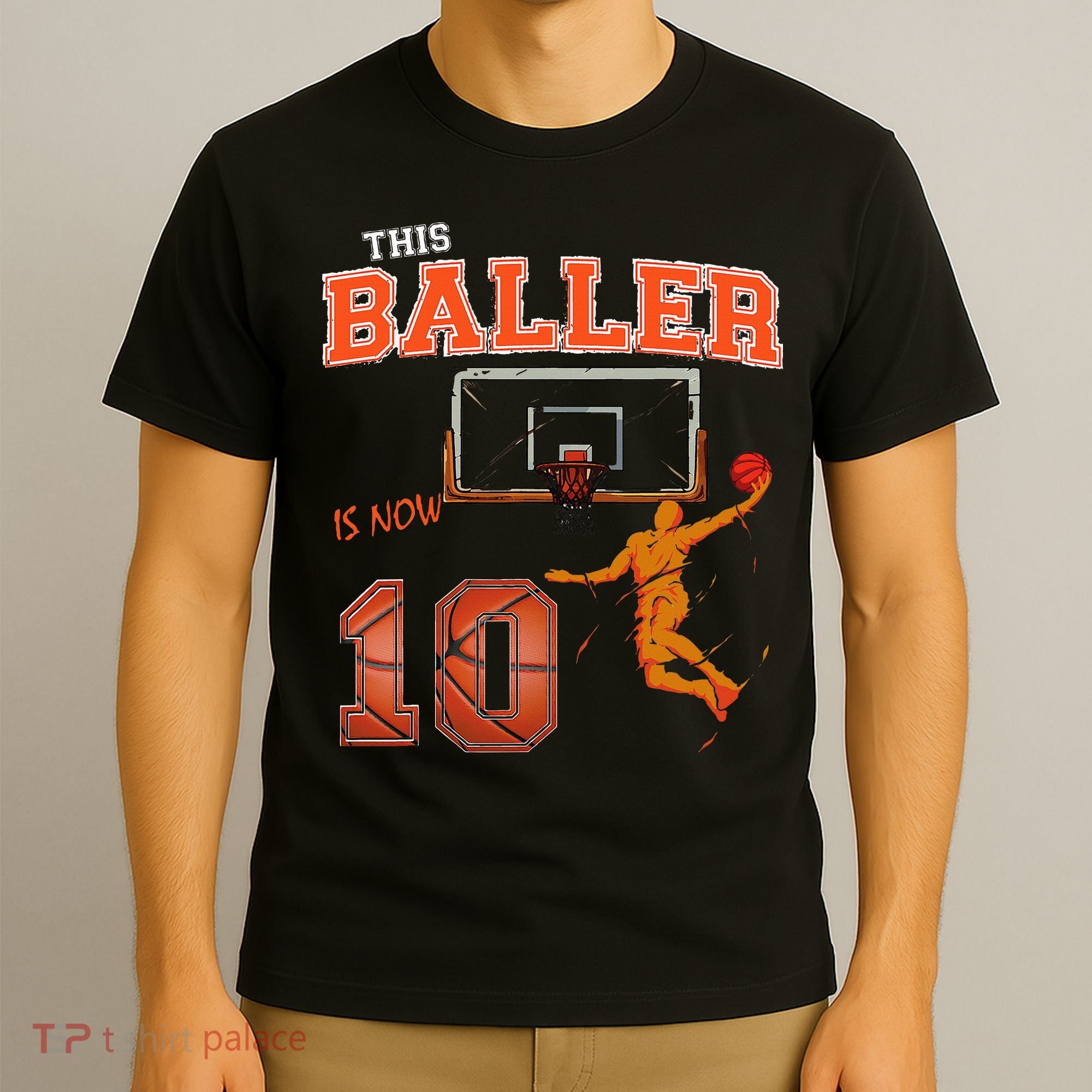 This Basketball Baller Is Now 10 Years Old Happy My Birthday T-Shirt