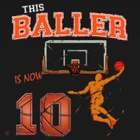 This Basketball Baller Is Now 10 Years Old Happy My Birthday Women's Tank Top thumb 5