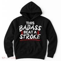 This Badass Beat A Stroke Awareness Brain Attack I Wear Red Hoodie thumb 0