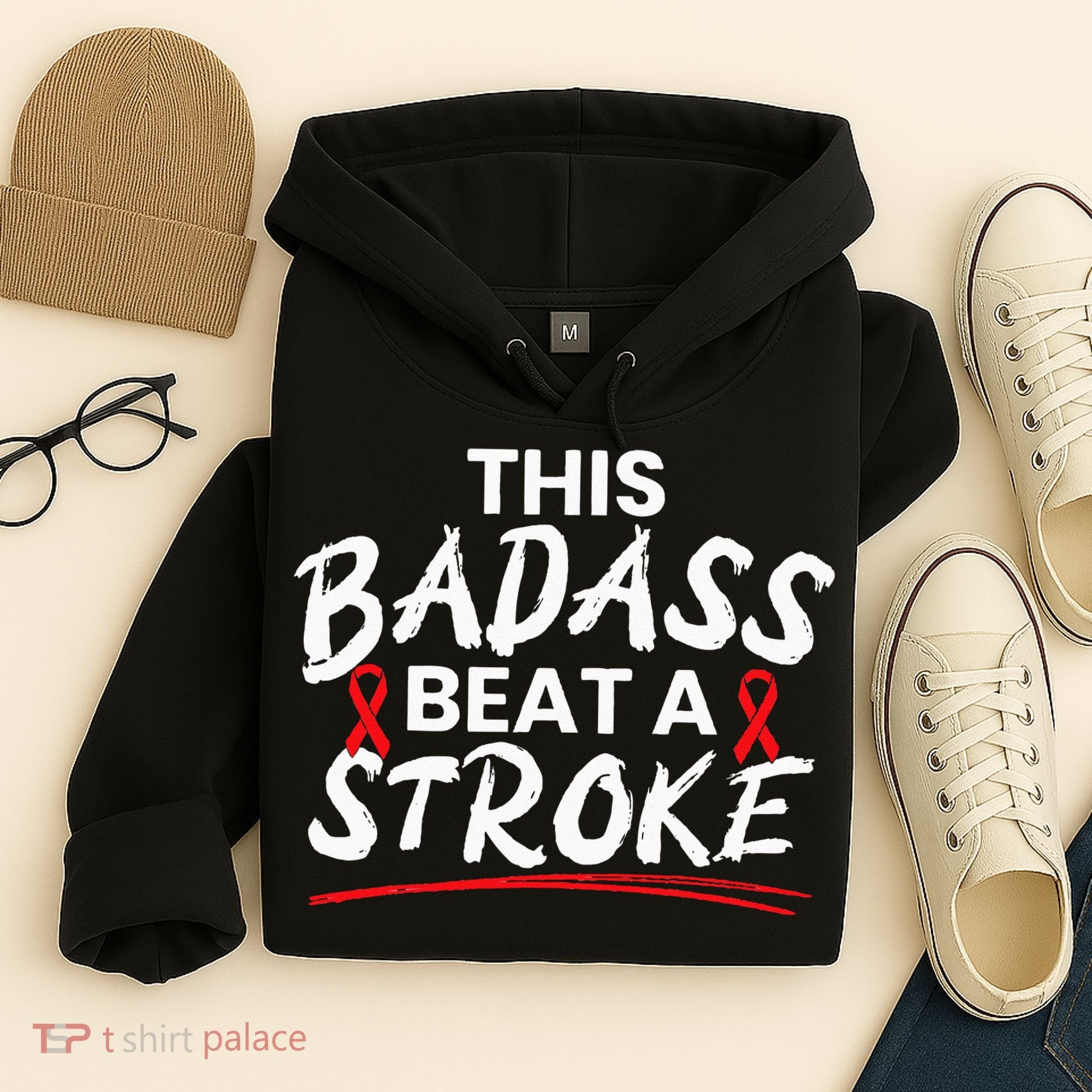 This Badass Beat A Stroke Awareness Brain Attack I Wear Red Hoodie