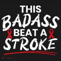 This Badass Beat A Stroke Awareness Brain Attack I Wear Red Sweatshirt thumb 3