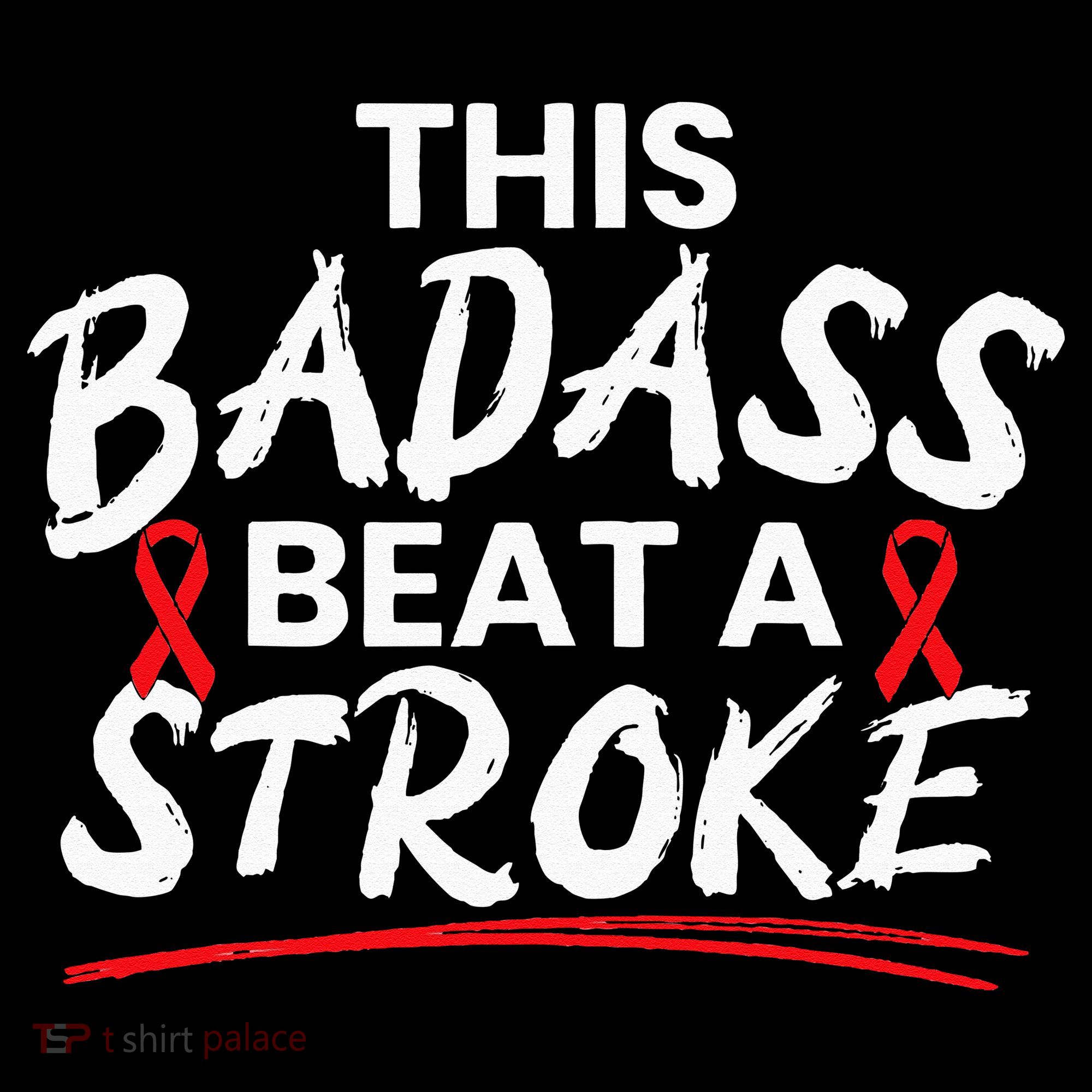 This Badass Beat A Stroke Awareness Brain Attack I Wear Red Women's Hoodie