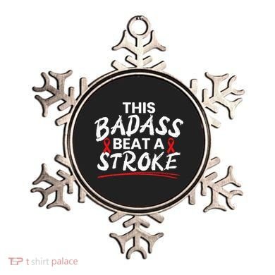 This Badass Beat A Stroke Awareness Brain Attack I Wear Red Ornament