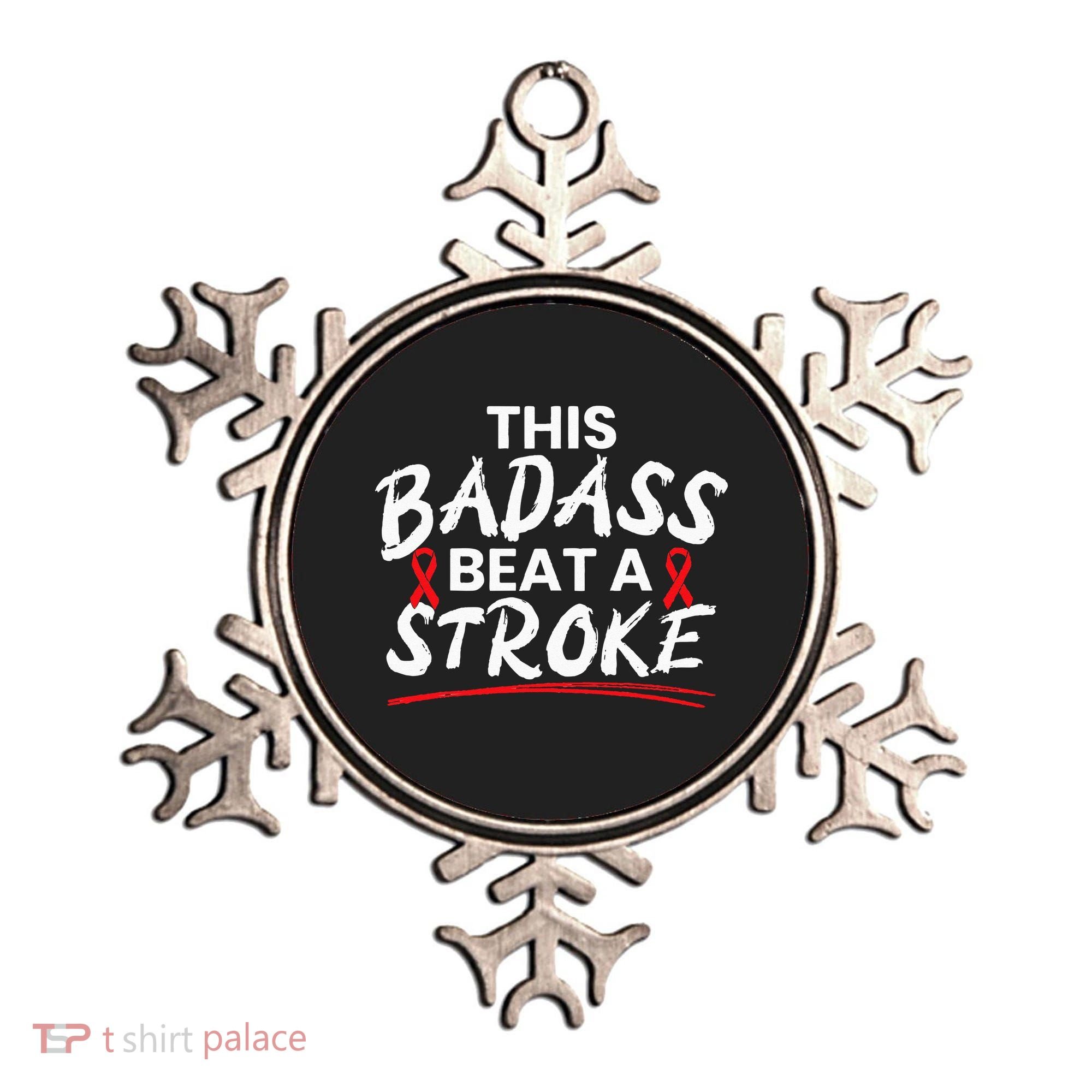 This Badass Beat A Stroke Awareness Brain Attack I Wear Red Ornament