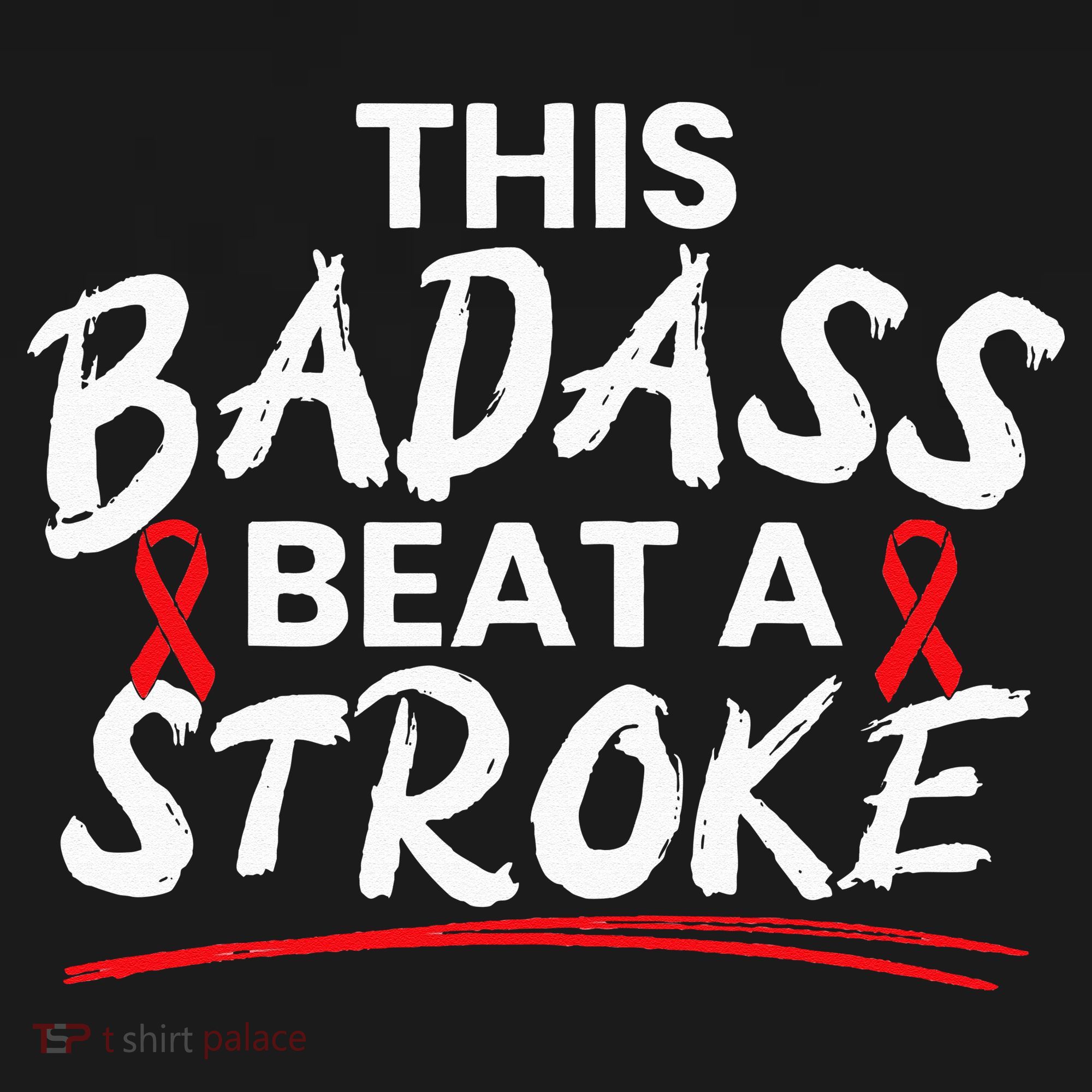 This Badass Beat A Stroke Awareness Brain Attack I Wear Red Women's Tank Top