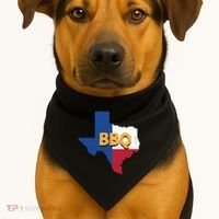 Texas Bbq Barbeque Party Grillmaster Grilling Smoking Meat Gift USA-Made Doggie Bandana thumb 1