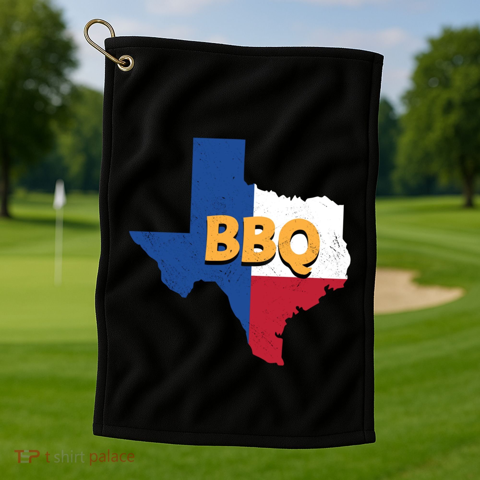 Texas Bbq Barbeque Party Grillmaster Grilling Smoking Meat Gift Golf Towel