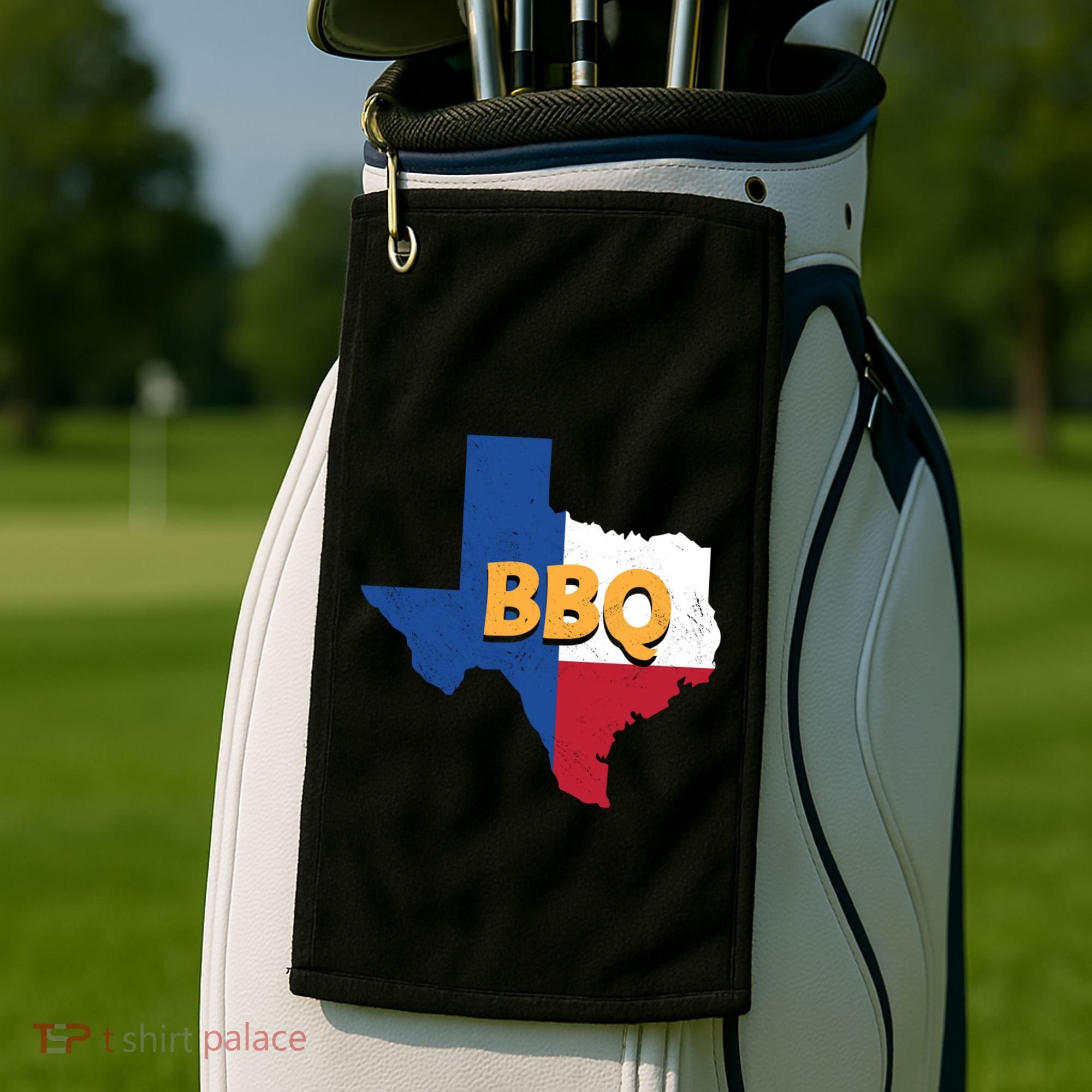 Texas Bbq Barbeque Party Grillmaster Grilling Smoking Meat Gift Golf Towel