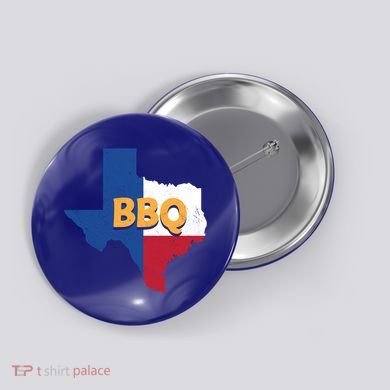 Texas Bbq Barbeque Party Grillmaster Grilling Smoking Meat Gift Button