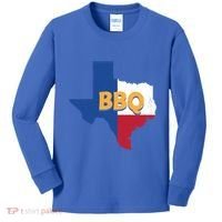 Texas Bbq Barbeque Party Grillmaster Grilling Smoking Meat Gift Kids Long Sleeve Shirt thumb 0