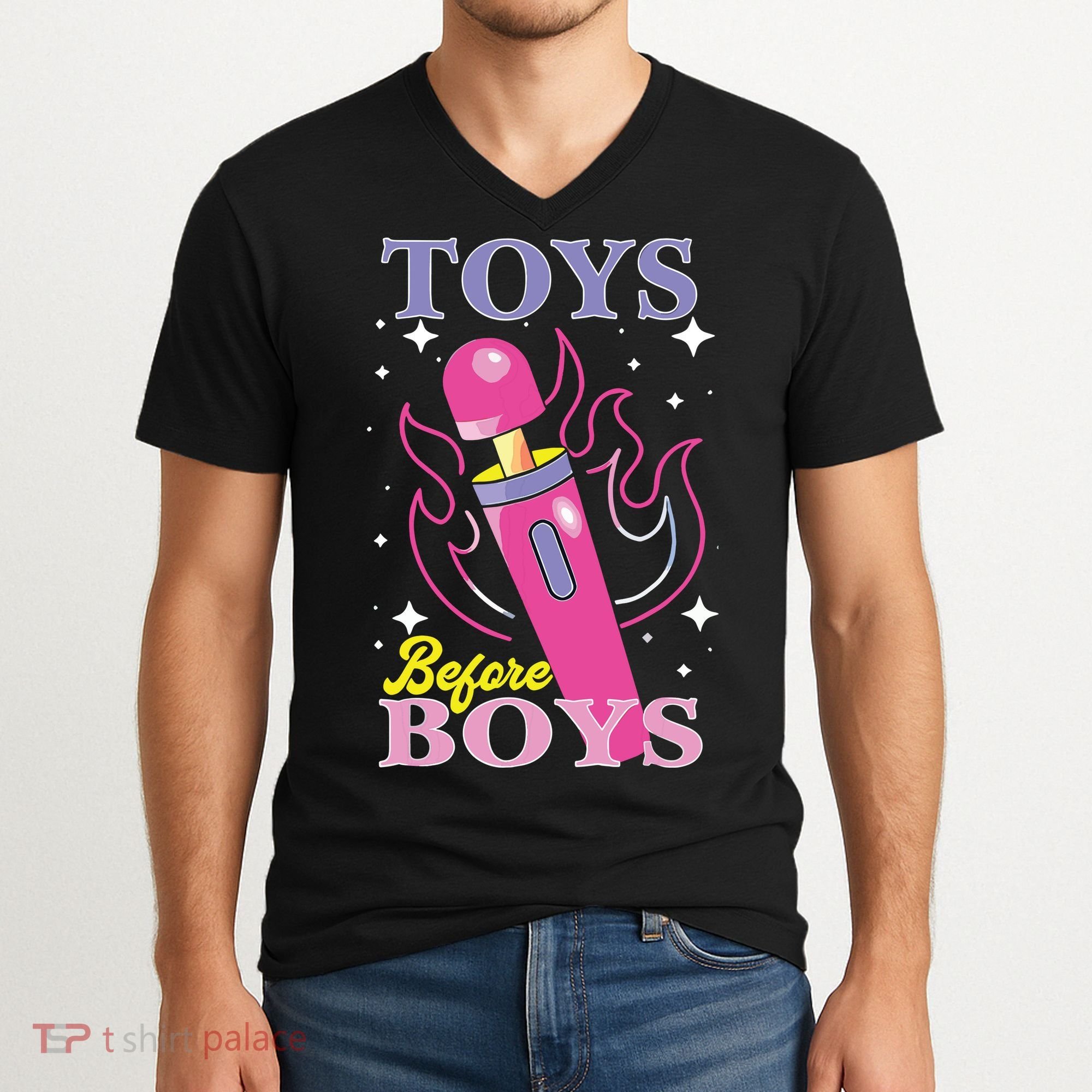 Toys Before Boy V-Neck T-Shirt